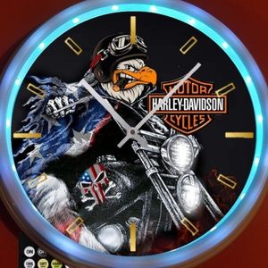 Harley Davidson eagle clock